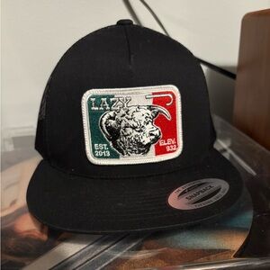 Mexican Flag country southern style black cow cap